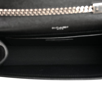 Saint Laurent Grain De Poudre Medium Classic Monogram Kate Satchel Black 5 of 10