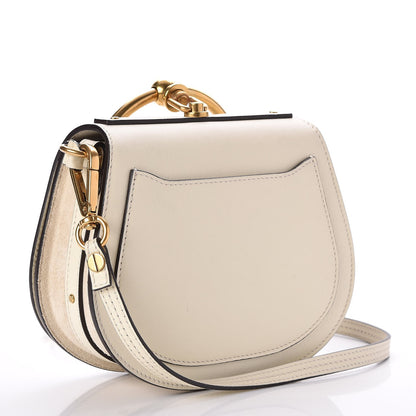 Chloe Calfskin Suede Small Nile Bracelet Bag Off White 3 of 8