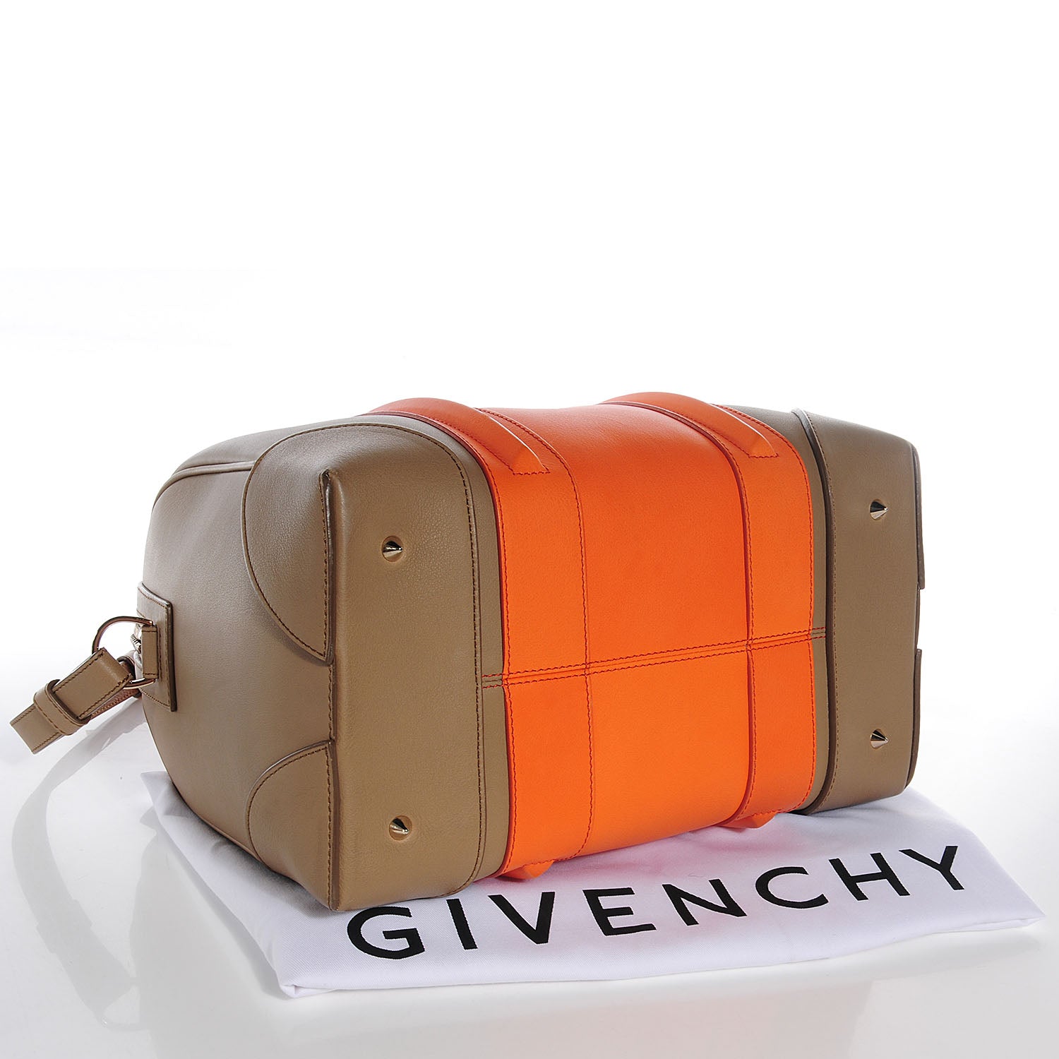 Givenchy Matte Calfskin Medium Bi-Color Lucrezia Beige Orange 4 of 10