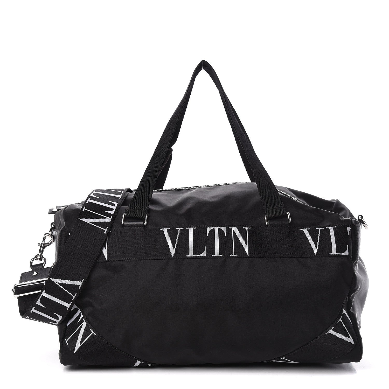 Valentino Garavani Nylon Ribbon VLTN Duffle Bag Black 1 of 12