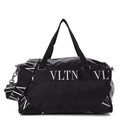 Valentino Garavani Nylon Ribbon VLTN Duffle Bag Black 1 of 12