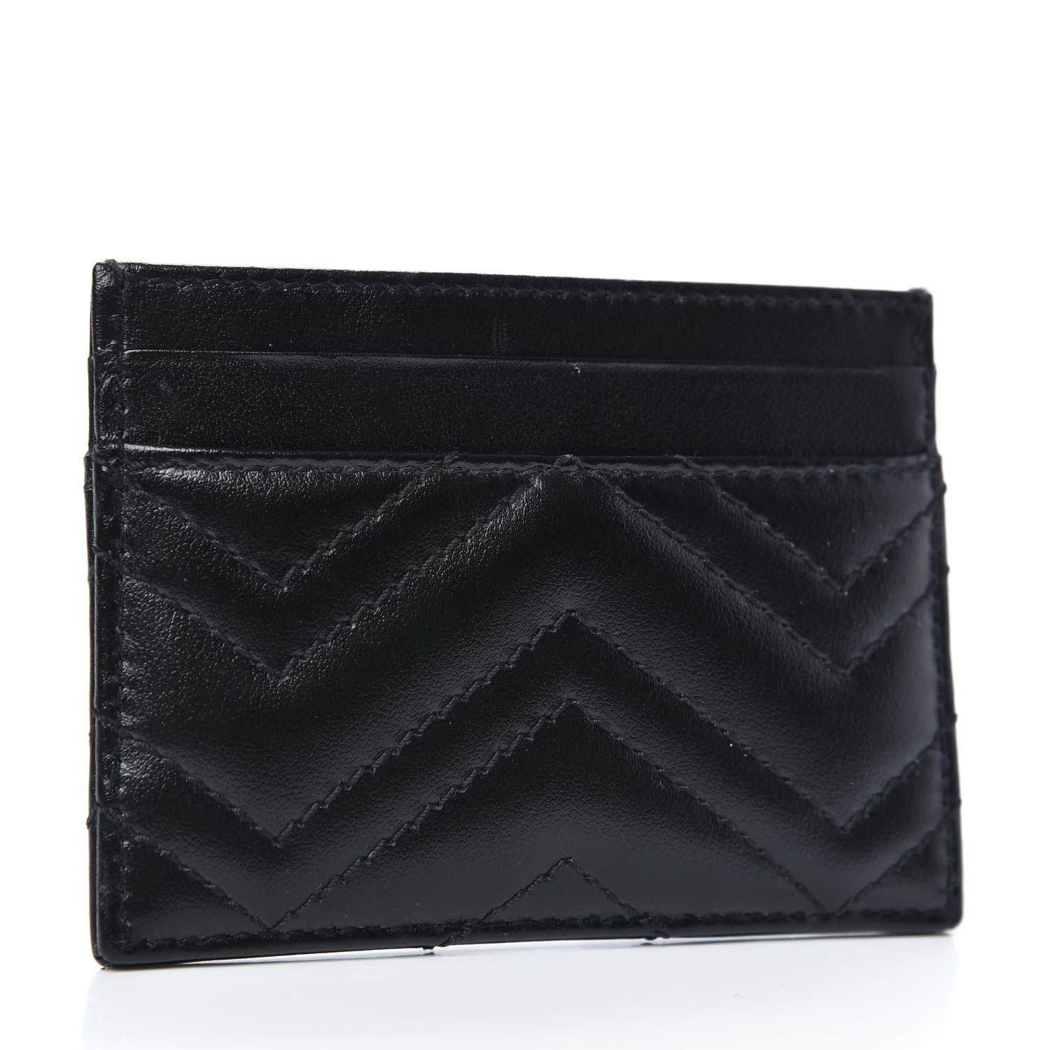 Gucci Calfskin Matelasse GG Marmont Card Holder Black 3 of 6