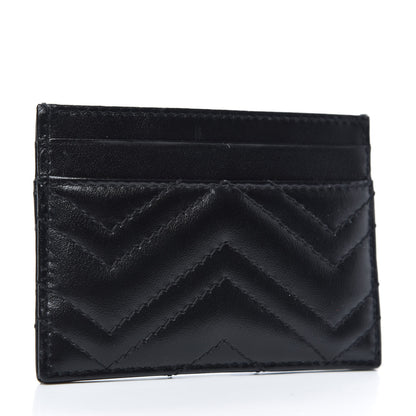 Gucci Calfskin Matelasse GG Marmont Card Holder Black 3 of 6