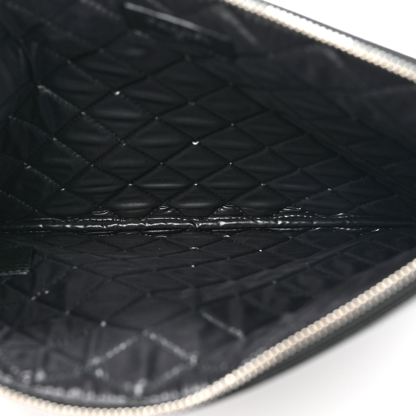 Caviar Studded Medium Deauville Pouch Black