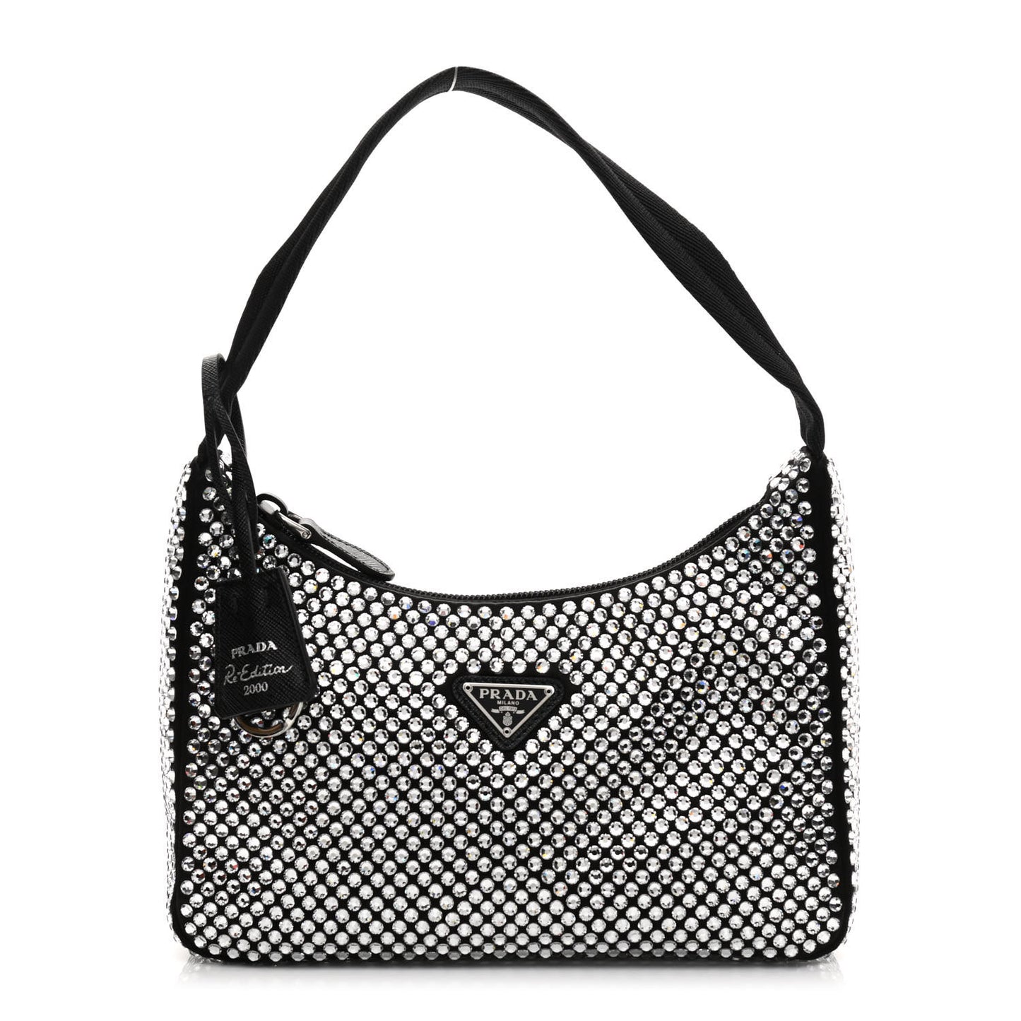 Satin Crystal Mini Re-Edition 2000 Bag Cristal