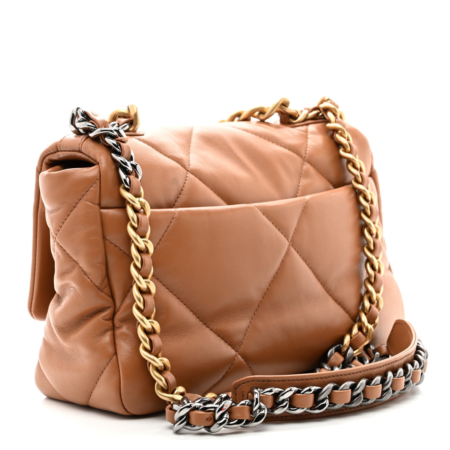 Chanel Lambskin Quilted Medium Chanel 19 Flap Brown 3 of 10