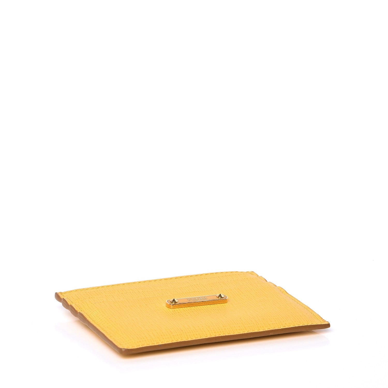 Fendi Vitello Elite Card Holder Yellow 4 of 8