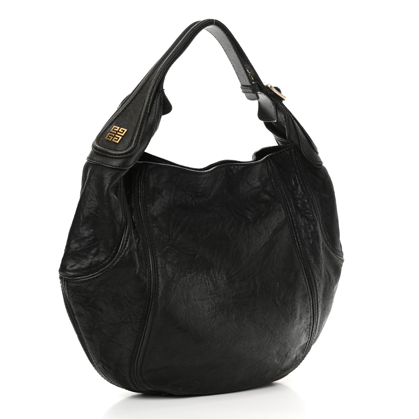 Tumbled Sheepskin Hobo Black