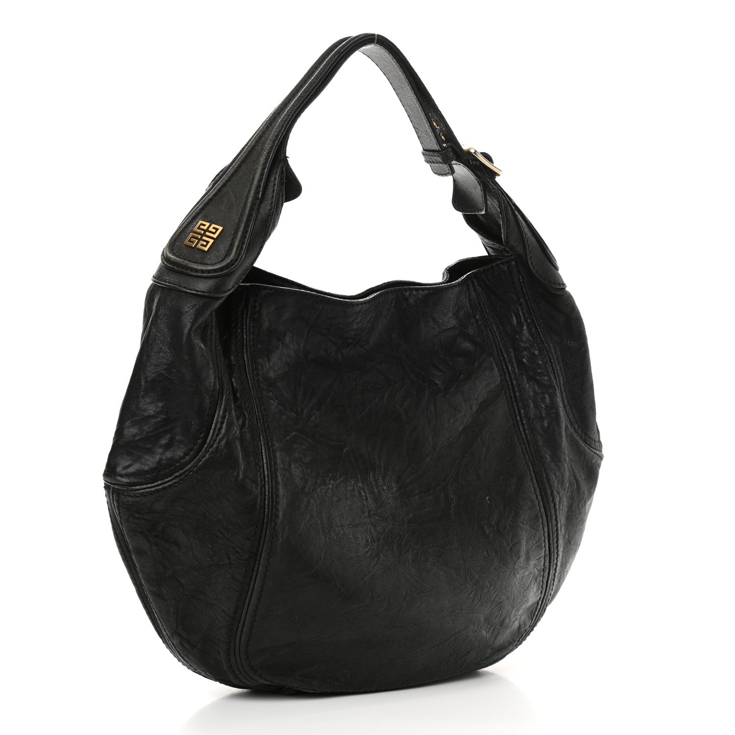 Givenchy Tumbled Sheepskin Hobo Black 3 of 13