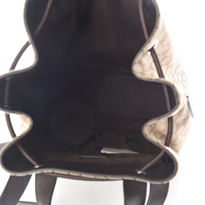 Gucci Monogram Dollar Calfskin O Drawstring Backpack Beige Ebony Testa di Moro Dark Chocolate 5 of 9