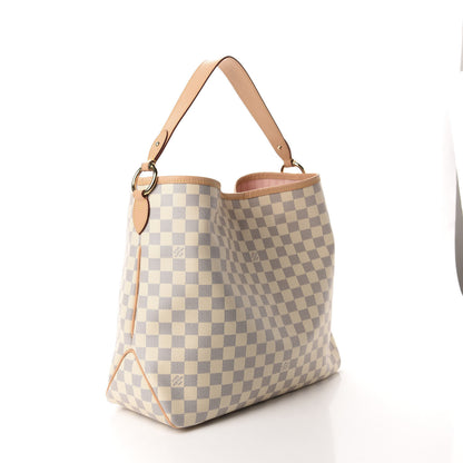 Louis Vuitton Damier Azur Delightful MM Rose Ballerine 3 of 11