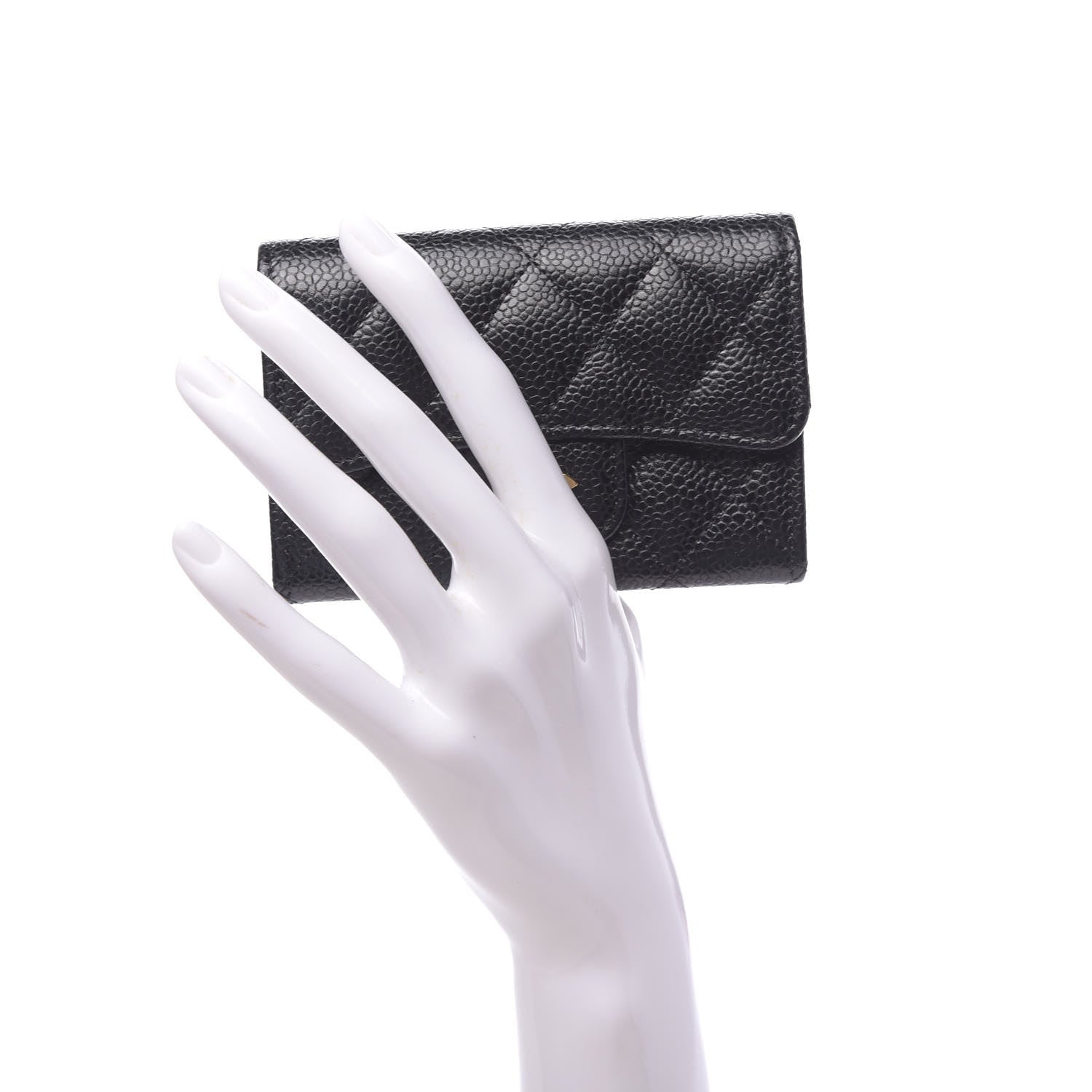 Chanel Caviar Quilted Flap Card Holder Black 2 of 9