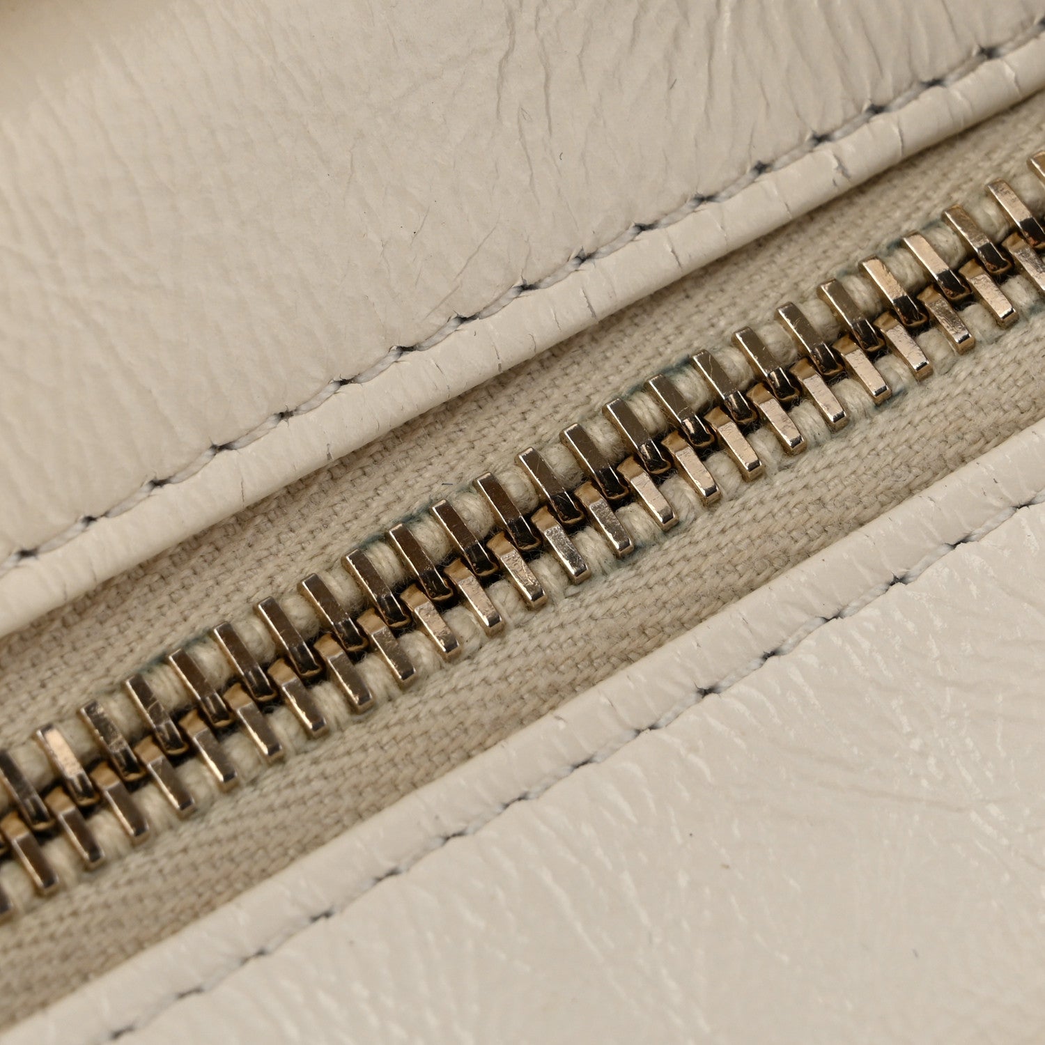 Chanel Calfskin Wool Felt Embossed Small Gabrielle Logo Hobo White 13 of 13