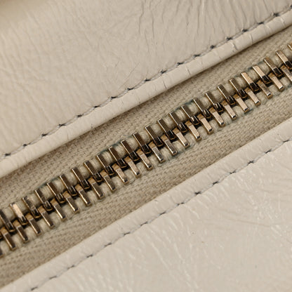 Chanel Calfskin Wool Felt Embossed Small Gabrielle Logo Hobo White 13 of 13