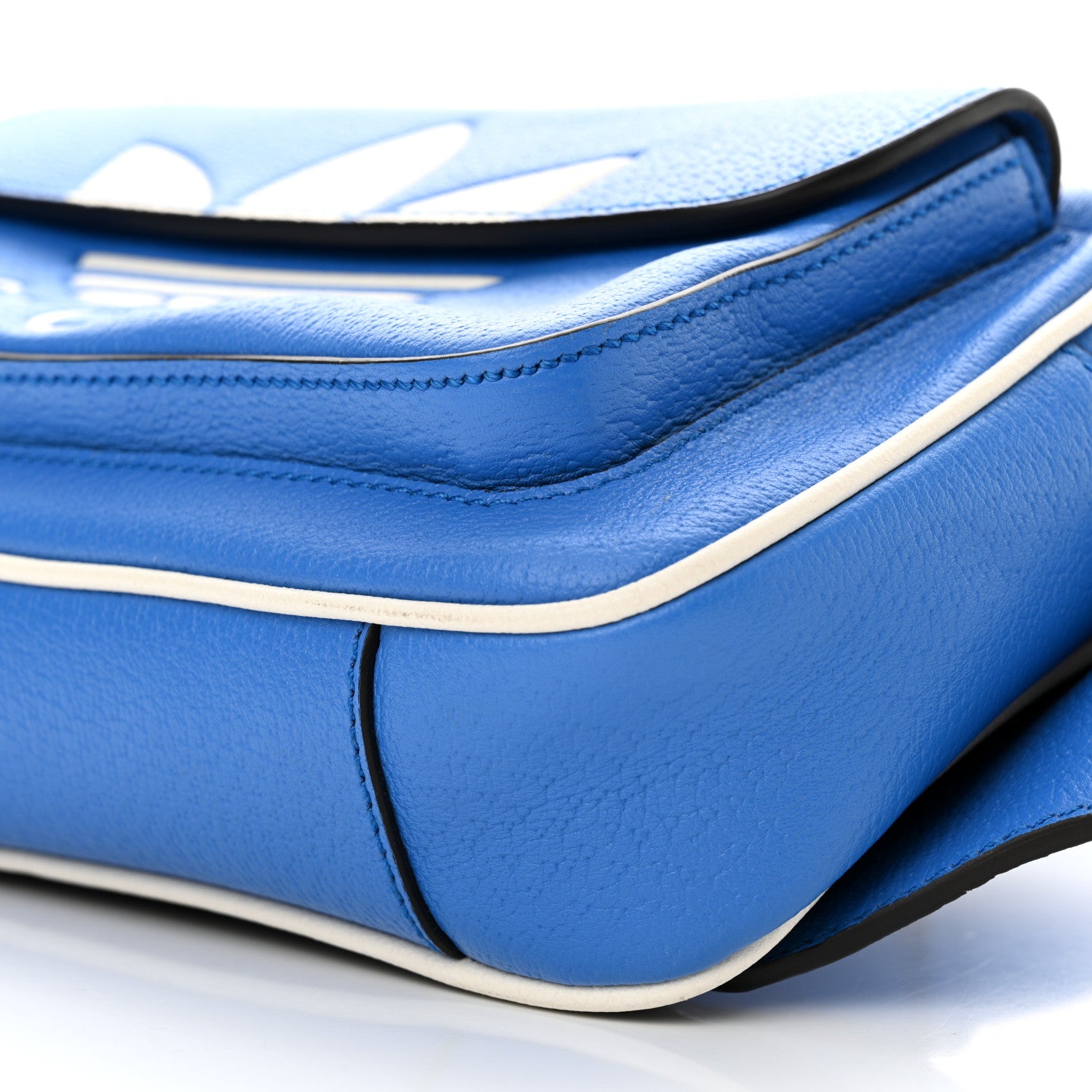 Gucci X ADIDAS Textured Dollar Calfskin Belt Bag Blue 1579773