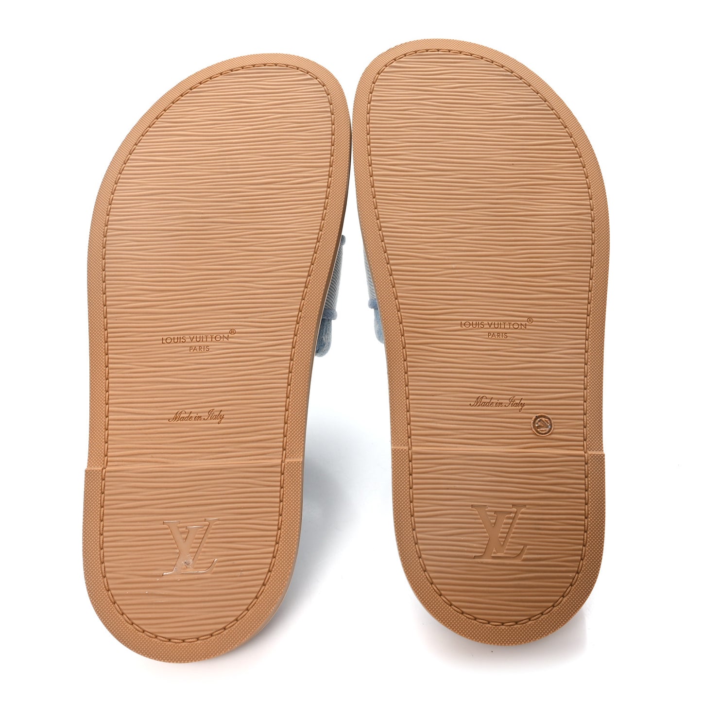 Monogram Denim LV Bliss Womens Comfort Mules 39 Turquoise