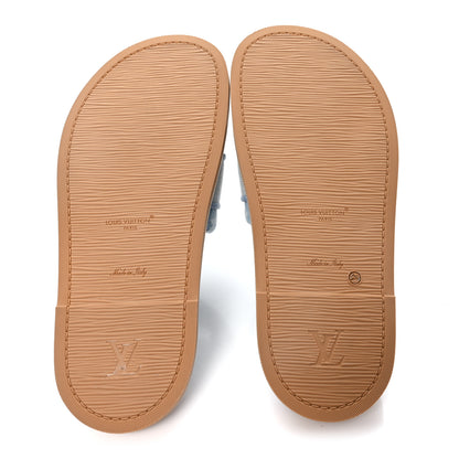 Louis Vuitton Monogram Denim LV Bliss Womens Comfort Mules 39 Turquoise 7 of 9