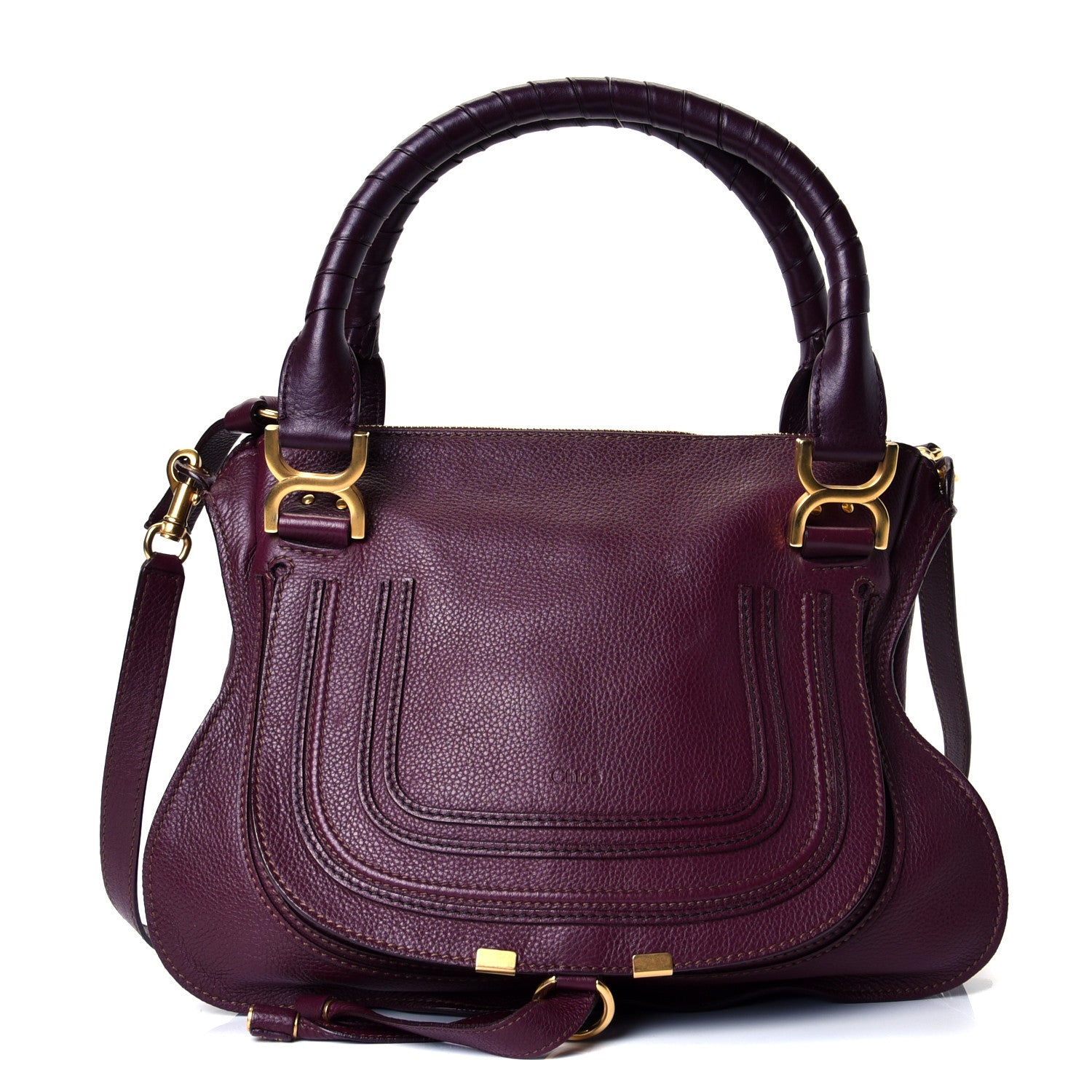 Chloe Calfskin Medium Marcie Satchel Wild Purple 1 of 4