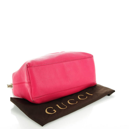Gucci Pebbled Calfskin Medium Soho Chain Shoulder Bag Pink 4 of 12