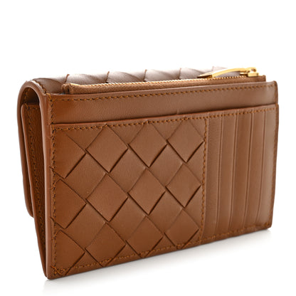 Bottega Veneta Nappa Intrecciato Andiamo Flap Wallet Cognac 3 of 8