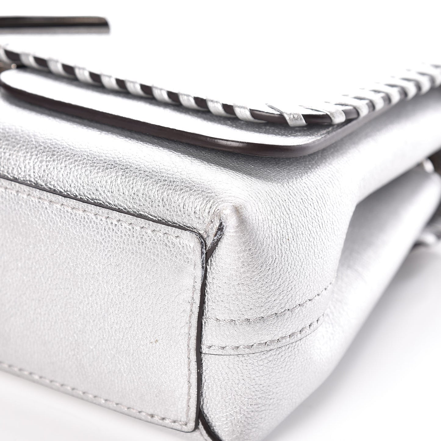 Cuir Plume Ecume Very Chain Bag Argent