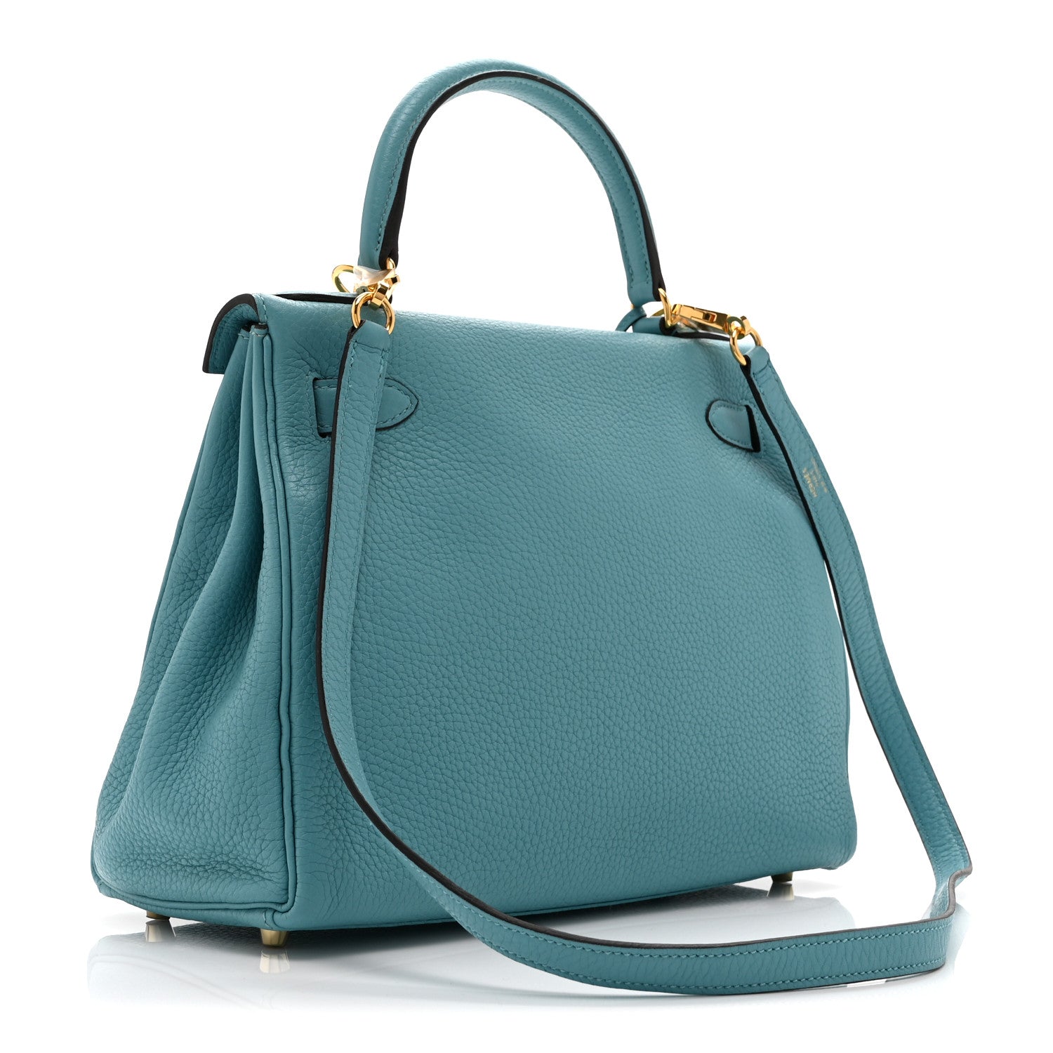Hermes Togo Kelly Retourne 28 Bleu Atoll 4 of 21
