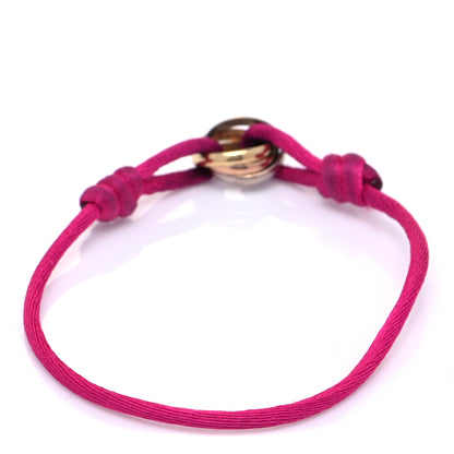 Cartier 18K Pink Yellow White Gold Trinity Adjustable Cord Bracelet Pink 5 of 12