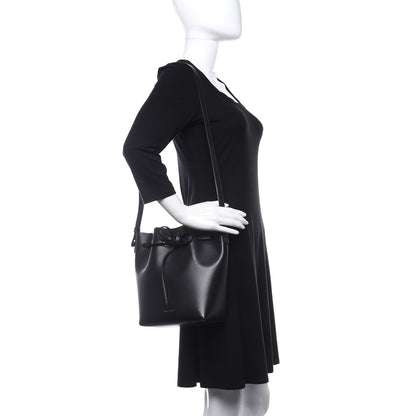 Mansur Gavriel Vegetable Tanned Calfskin Mini Bucket Bag Black Oro 3 of 9