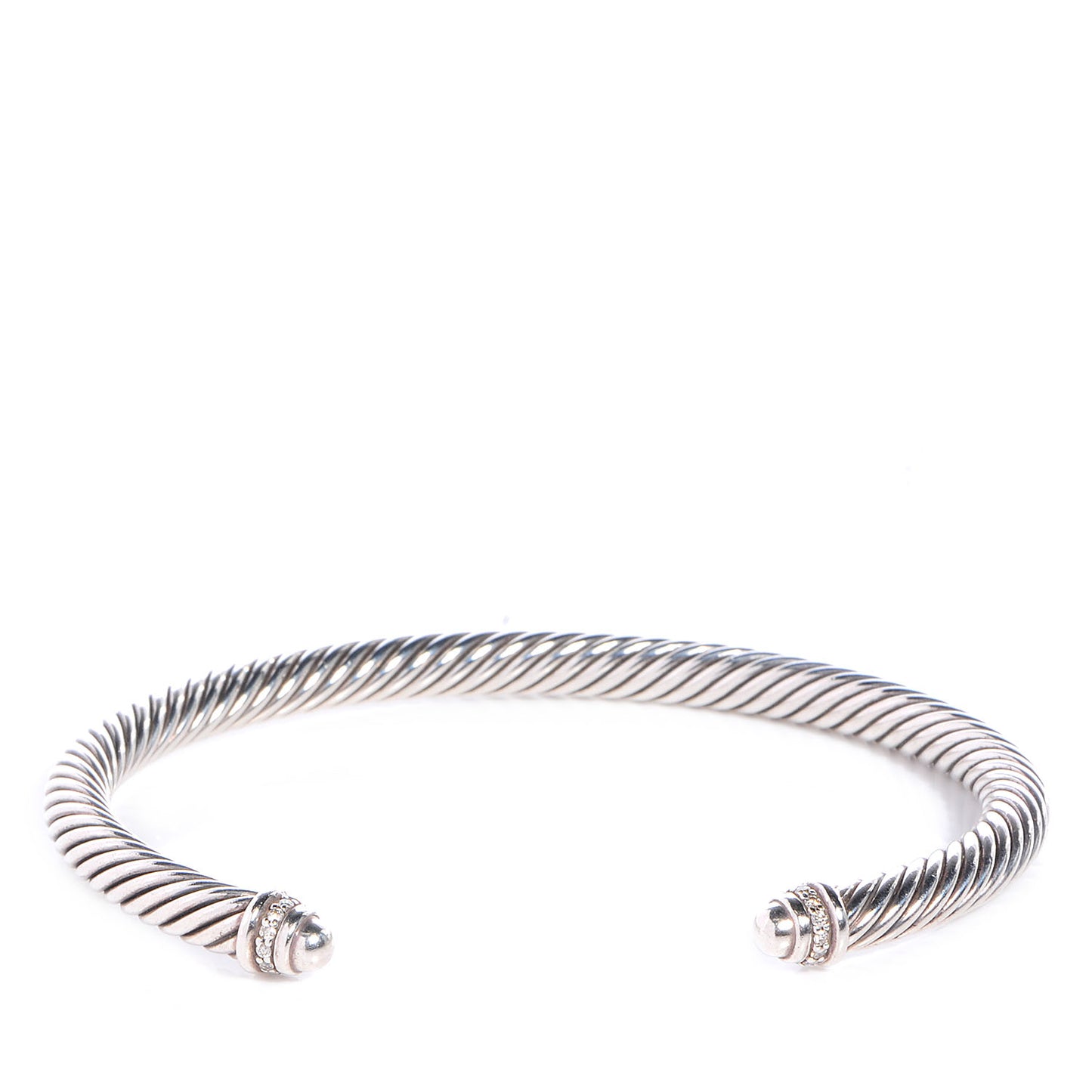 Sterling Silver Diamond 5mm Cable Classics Cuff