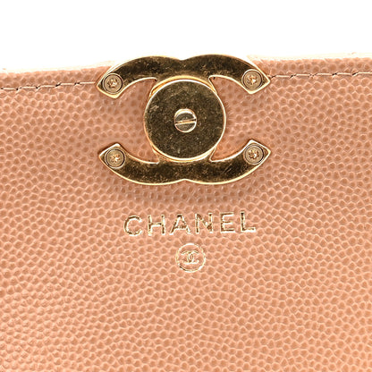 Chanel Caviar Quilted Coco First Clutch With Chain Beige 6 of 12