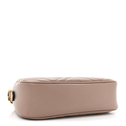 Gucci Calfskin Matelasse Small GG Marmont Chain Shoulder Bag Porcelain Rose 4 of 10