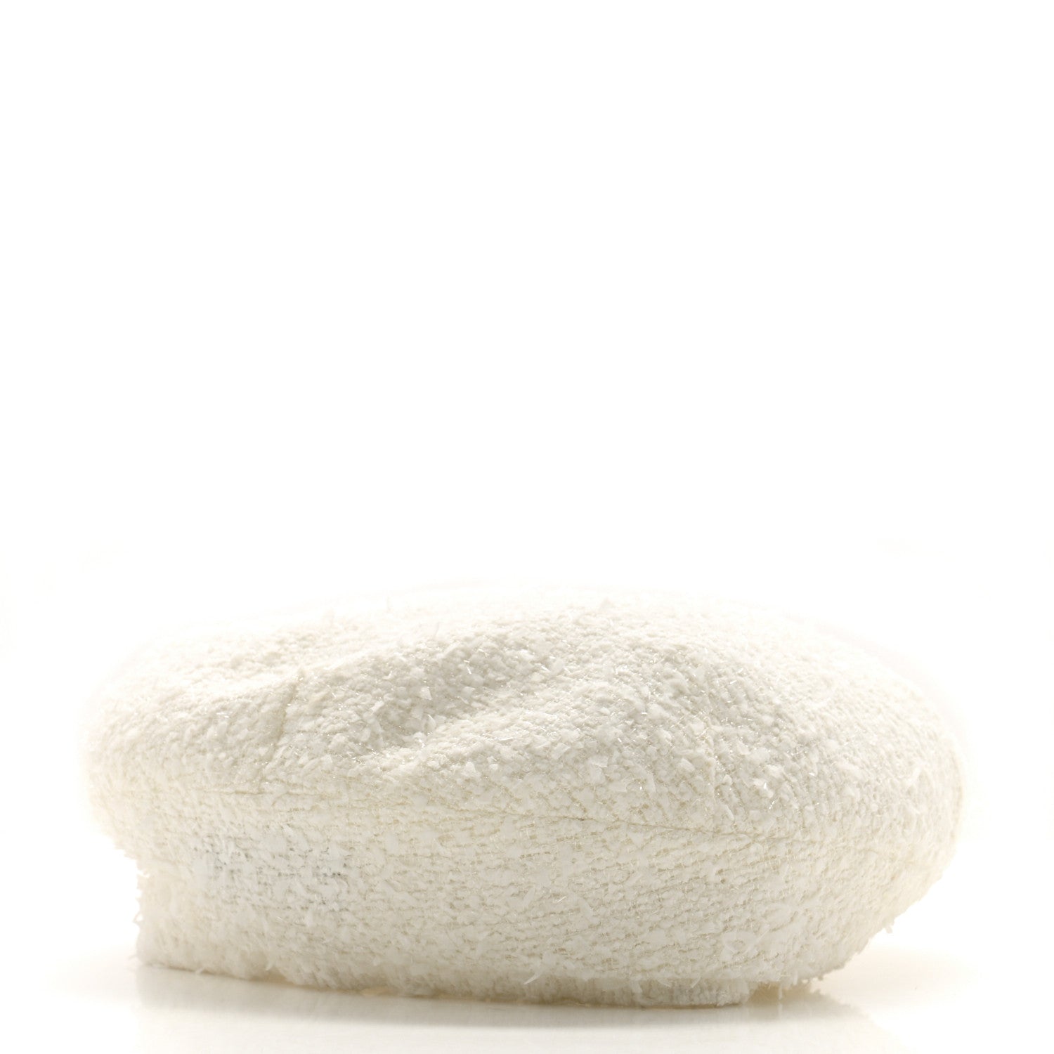 Chanel Metallic Tweed CC Beret M Ivory 6 of 9