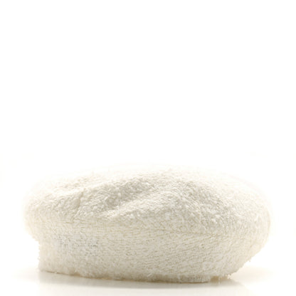 Chanel Metallic Tweed CC Beret M Ivory 6 of 9