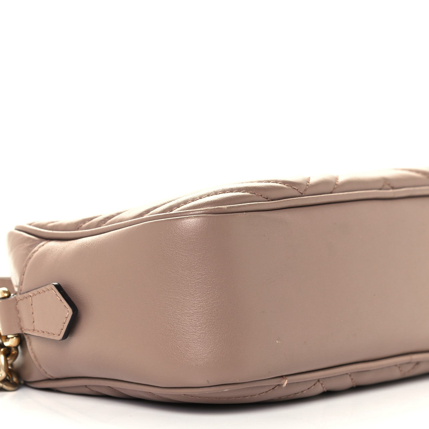 Gucci Calfskin Matelasse Small GG Marmont Chain Shoulder Bag Porcelain Rose 10 of 11