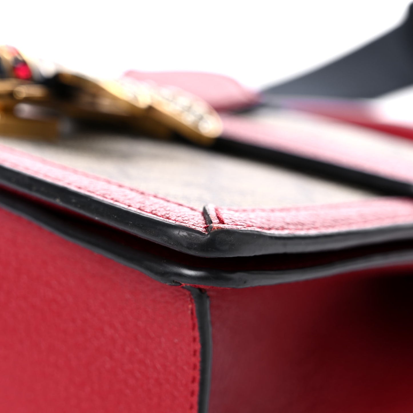 GG Supreme Monogram Small Queen Margaret Top Handle Bag Red
