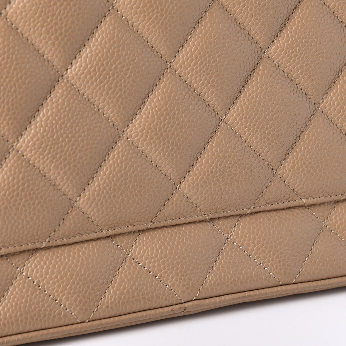 Caviar Quilted Medallion Tote Beige