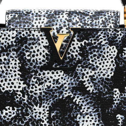 Louis Vuitton LV X YK Taurillon Infinity Net Capucines MM Black Blue 8 of 10