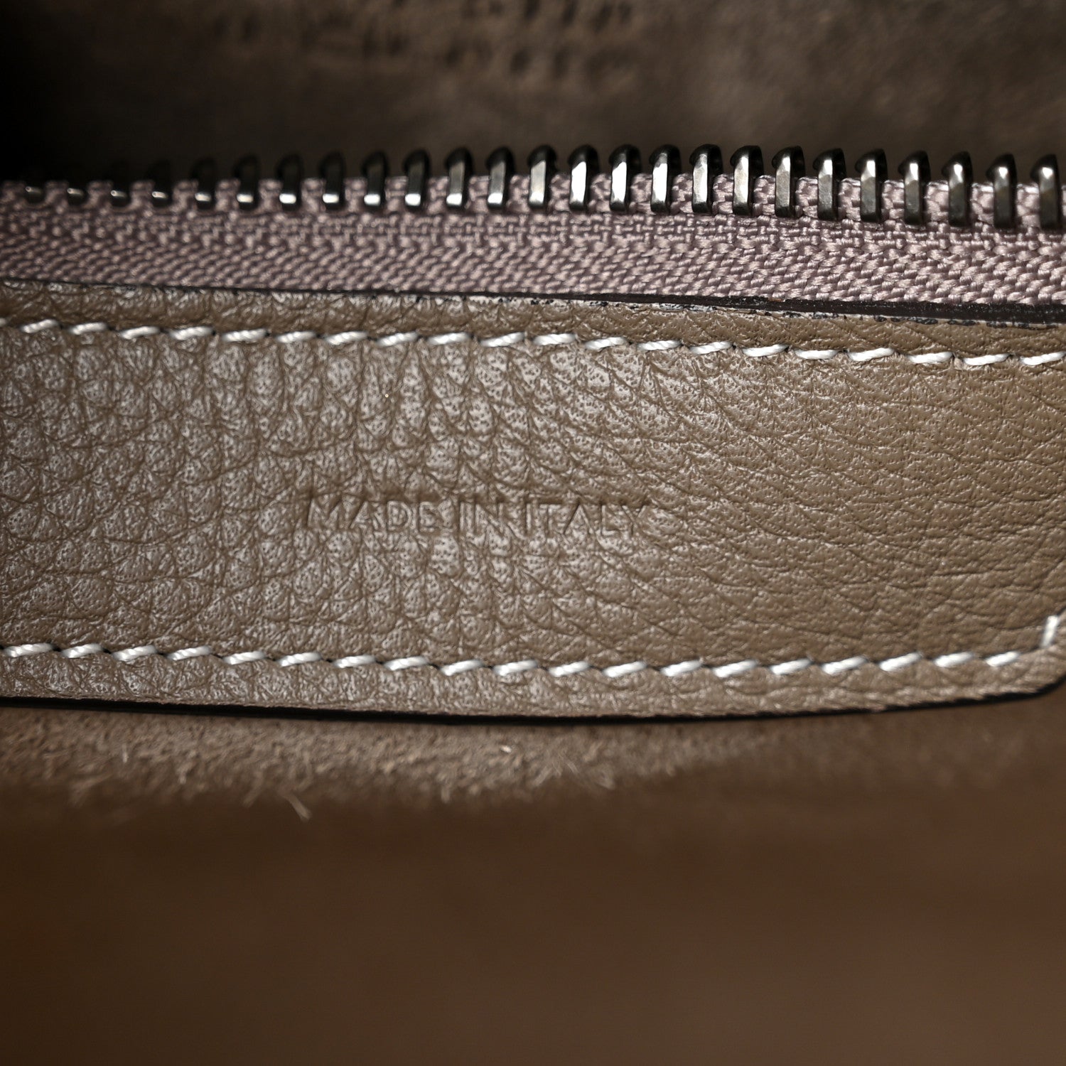 Celine Drummed Calfskin Micro Luggage Souris 7 of 11