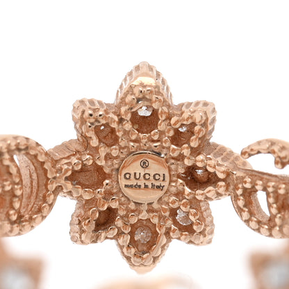 Gucci 18K Rose Gold Diamond Flora Ring 50 5.25 4 of 4