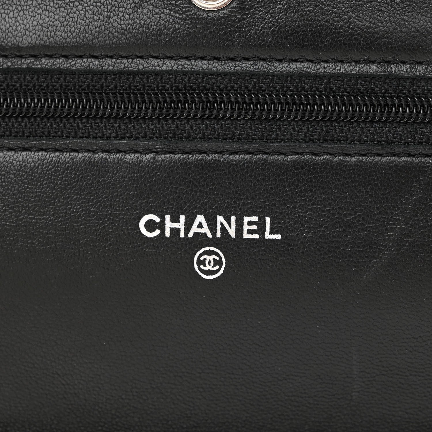 Chanel Lambskin Quilted Wallet On Chain WOC Black 6 of 12