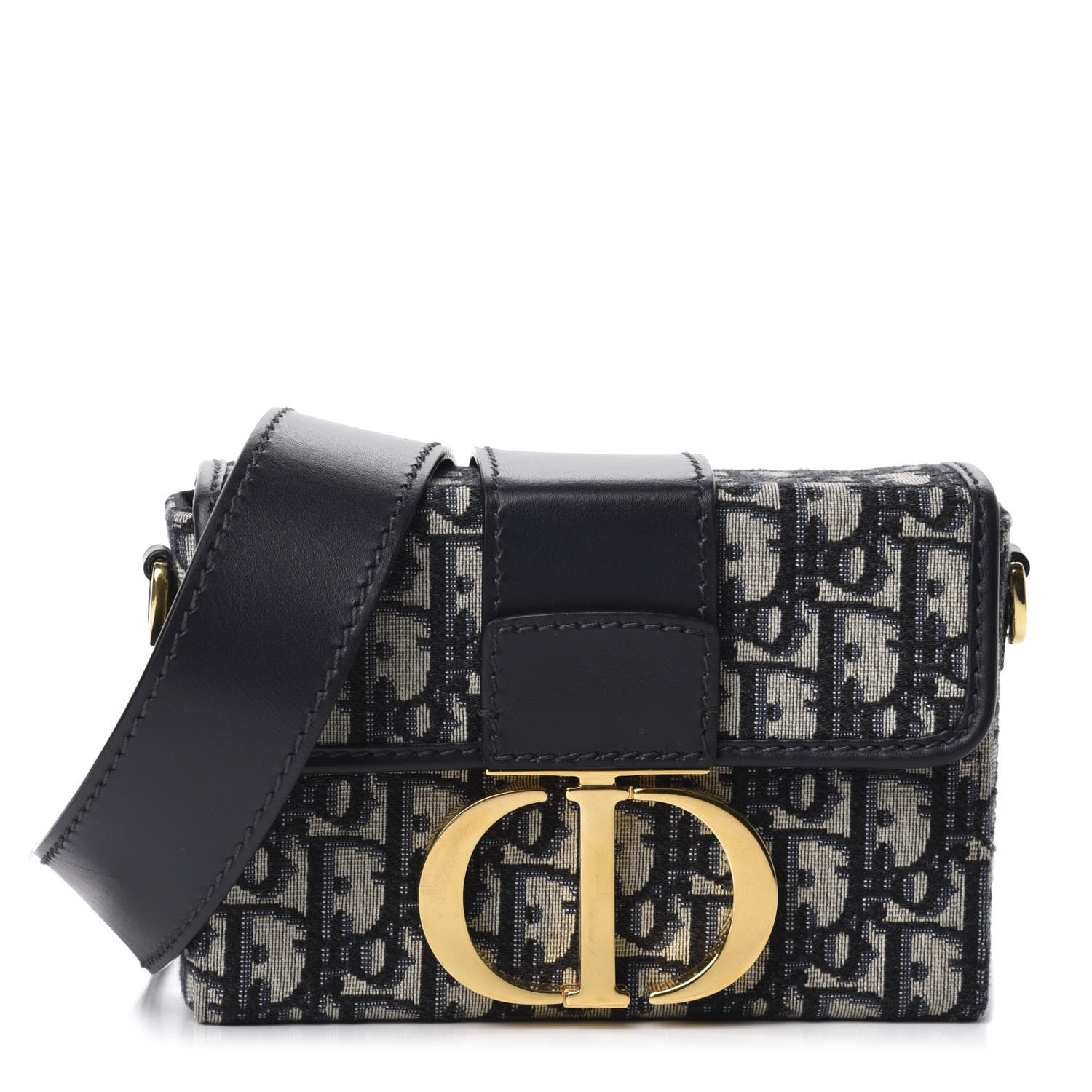Christian Dior Oblique 30 Montaigne Box Bag Blue 1 of 10