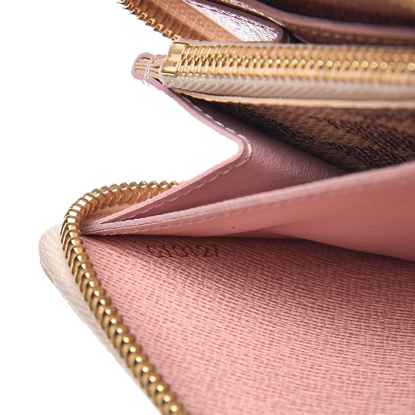 Damier Azur Clemence Wallet Rose Ballerine