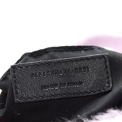 Saint Laurent Merino Shearling Lambskin Quilted Small Loulou Puffer Monogram Chain Satchel Lila 7 of 9