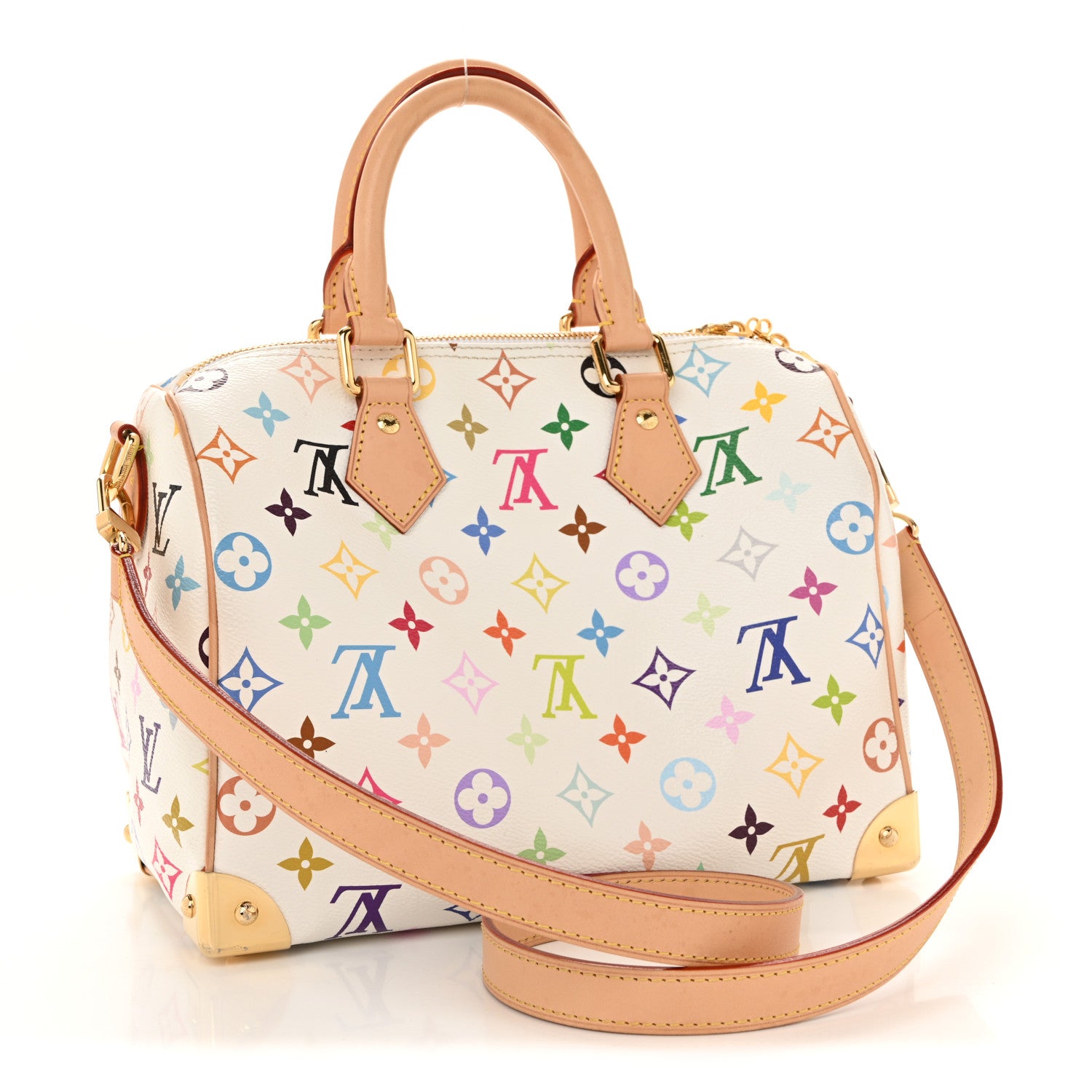Louis Vuitton LV X TM Monogram Multicolor Speedy Bandouliere 25 White 3 of 13