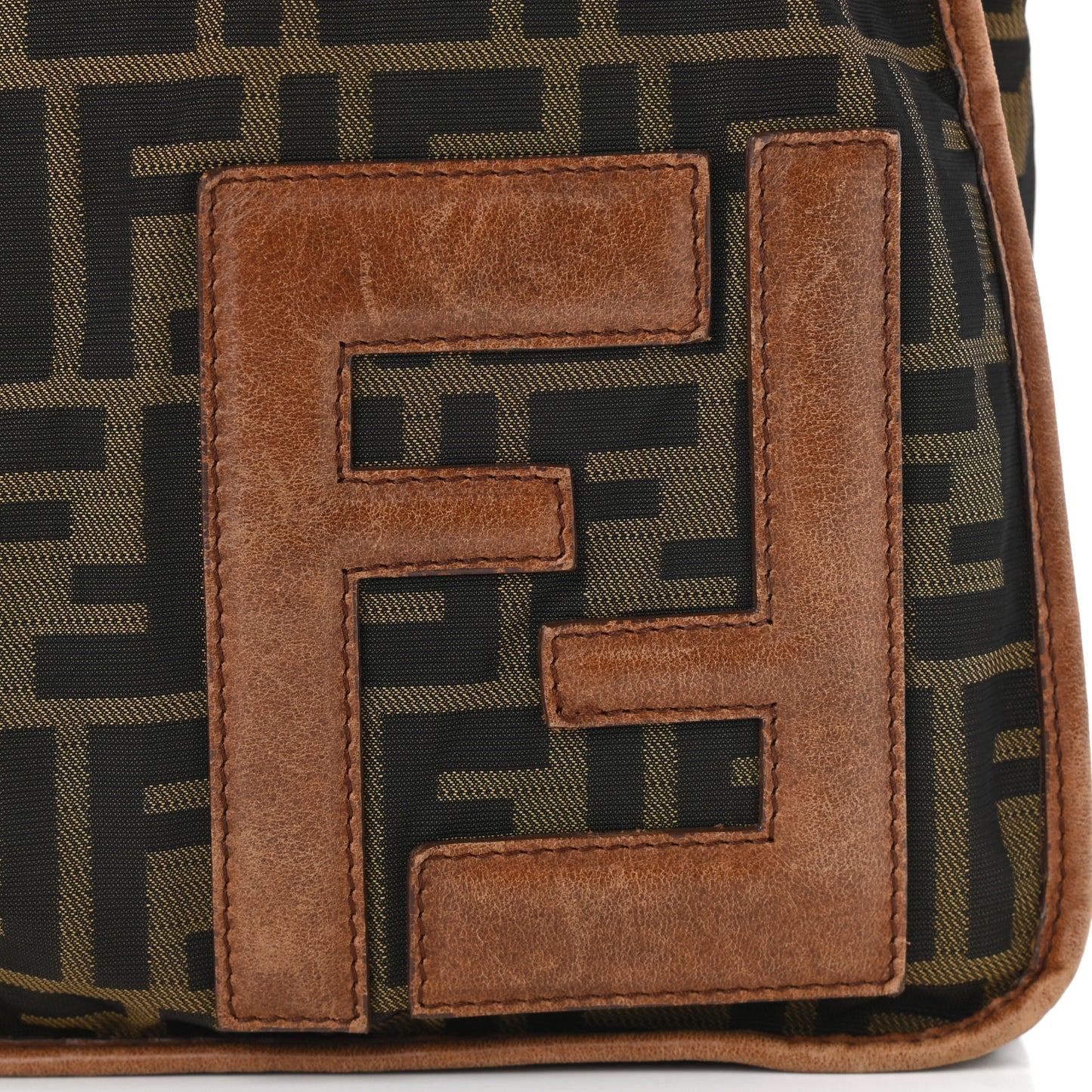 Zucca Vitello Patchwork Shoulder Flap Bag Tobacco Sabbia