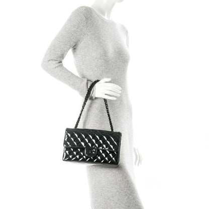 Chanel Patent Quilted Medium Double Flap Black 2 of 9