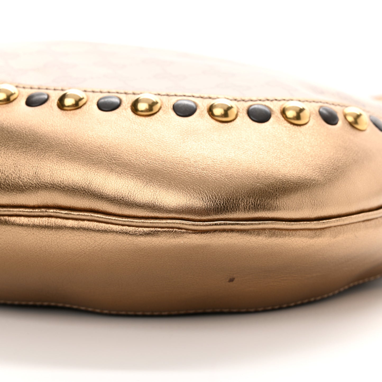 Crystal Monogram Babouska Hobo Gold