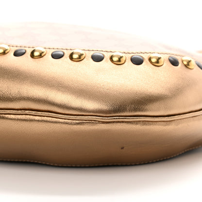 Gucci Crystal Monogram Babouska Hobo Gold 10 of 16