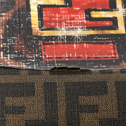 Fendi Zucca Spalmati Patent Baguette Print Medium Roll Tote Tobacco 14 of 14