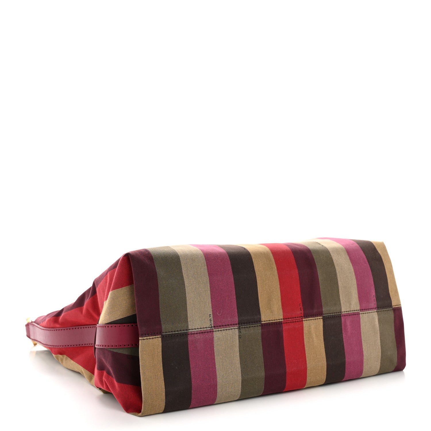 Fendi Canvas Striped Pequin Hobo Multicolor 4 of 13
